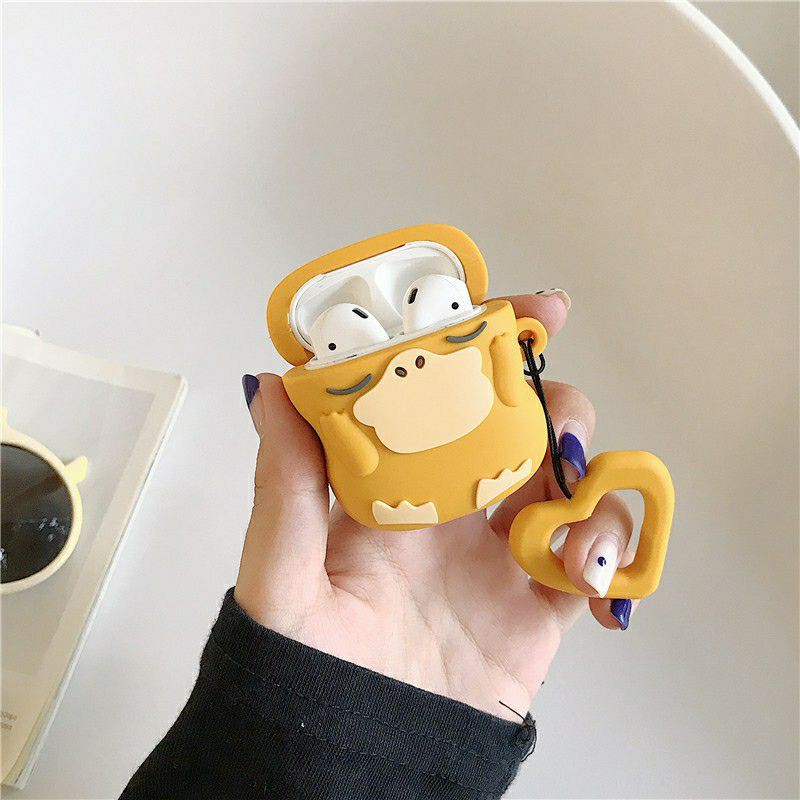 Case vỏ bọc tai nghe Airpods 1, 2, 3 Pro, i11, i12.. silicon vịt vàng siêu kute