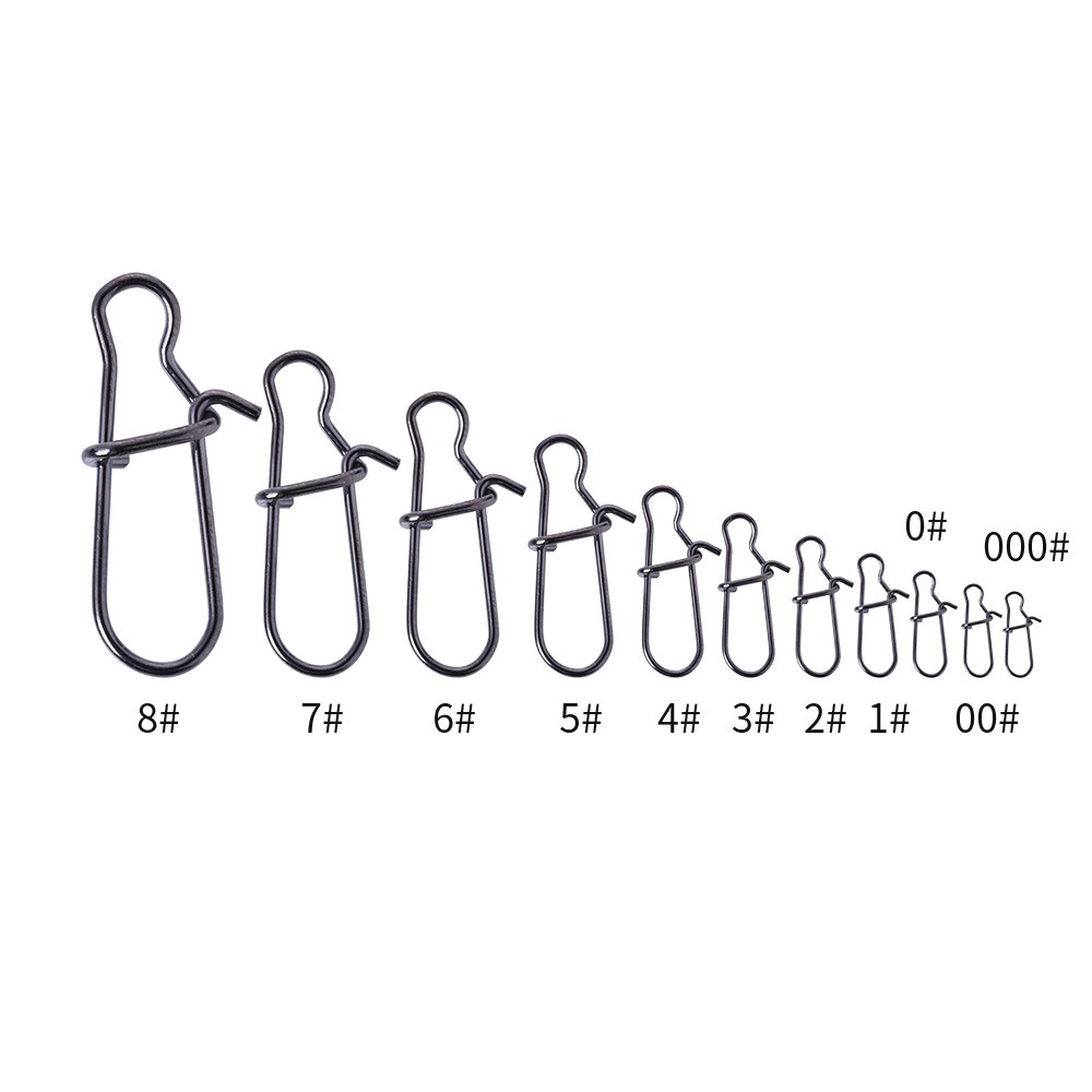 Set 50 khoen móc câu cá bằng thép không gỉ