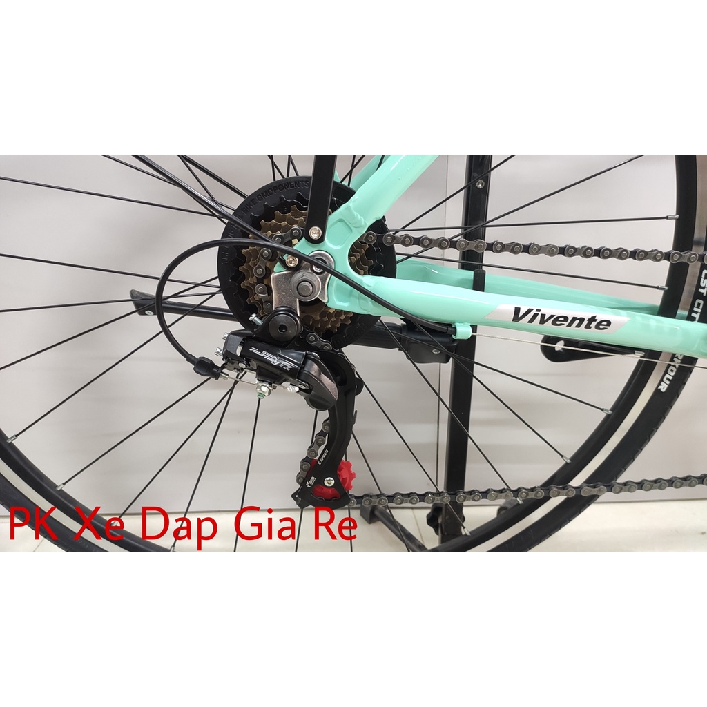 Xe Đạp Touring 700c Vivente Metro 2022 Khung Nhôm, Bộ đề Shimano 21 tốc độ, xe mới bảo hành 1 năm