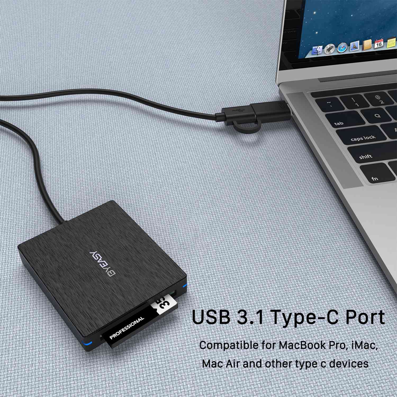Đầu Đọc Thẻ Nhớ Byeasy Uc-91 Cfast 2.0 Có 3 Cổng Kết Nối Usb 3.0 | BigBuy360 - bigbuy360.vn