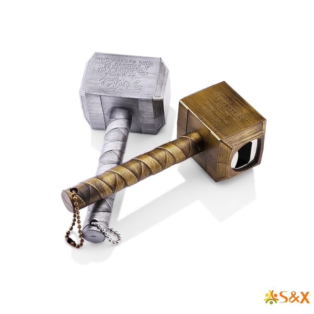 S&X Beer Bottle Openers Retro Thor Hammer Beer Opener Wine Corkscrew Beverage Wrench Jar Opener