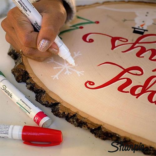 Bút sơn ngòi cứng Sharpie Oil Based Medium màu vàng