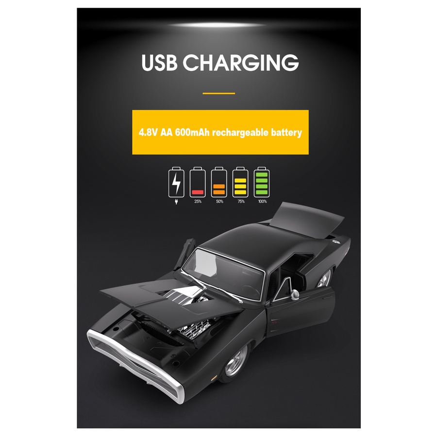 RASTAR Đồ Chơi Xe Hơi Điều Khiển Từ Xa Dodge Charger R/T Tỉ Lệ 1:16