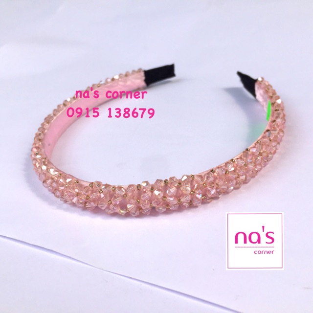 [CAO CẤP] Cài tóc pha lê handmade cao cấp bảng rộng - bờm tóc đính đá