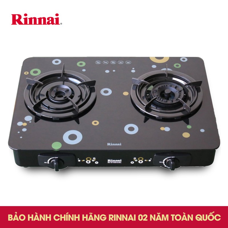 Bếp gas 6 tấc Rinnai RV-615Slim(GL-Bubble), Kính cường lực chén đồng