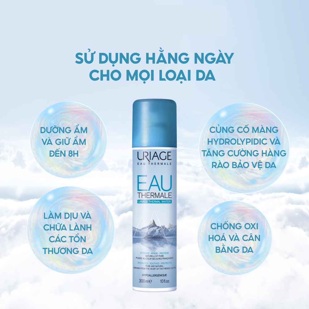 Xịt Khoáng Dưỡng Ẩm, Cân Bằng, Làm Dịu Và Bảo Vệ Da URIAGE THERMAL WATER 50ml/150ml/300ml | BigBuy360 - bigbuy360.vn