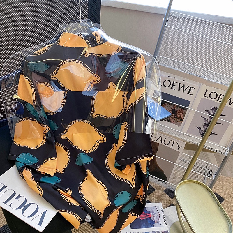 Áo sơ mi NRVP ngắn tay dáng rộng thời trang Hàn Quốc dành cho nữ