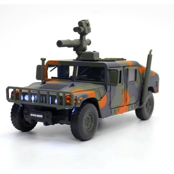 Mô hình xe quân sự Humvee H1 bọc thép 1:32 có đèn và âm thanh ô tô vỏ sắt đồ chơi bé trai quà tặng Hummer o to oto tĩnh