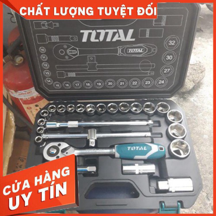 Bộ tuýp 25 chi tiết Total THT121251 [bảo hành chính hãng]