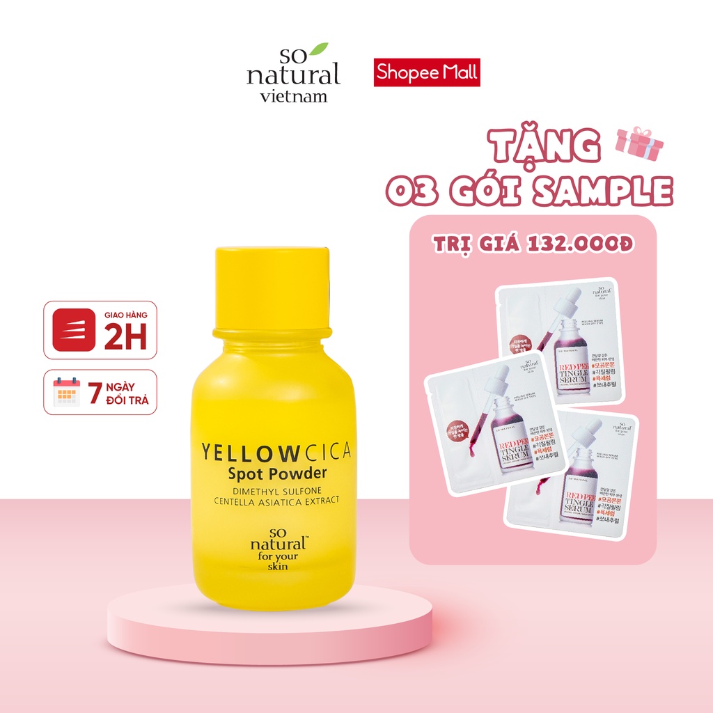 Dung Dịch Chấm Mụn Hiệu Quả Nhanh Chóng An Toàn Lành Tính Yellow Cica Spot So Natural 17ml