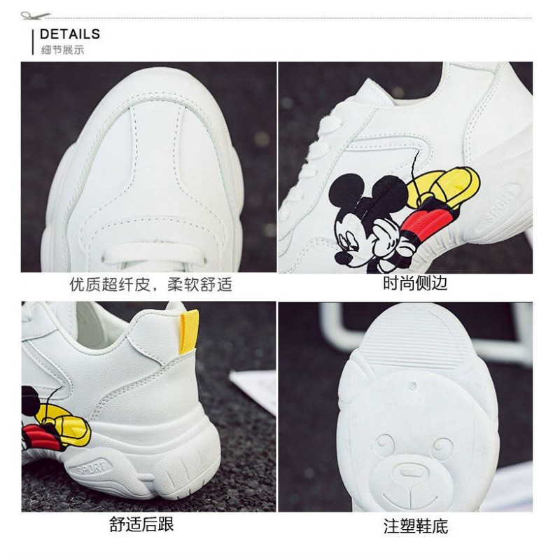 Giày nữ 👟 Freeship 👟 Giày thể thao hình chuột Mickey độn 5cm siêu êm | BigBuy360 - bigbuy360.vn