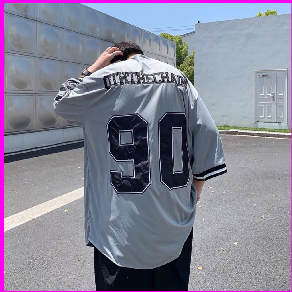 Áo sơ mi tay lỡ phong cách phong cách VDV bóng chày độc đáo 2021