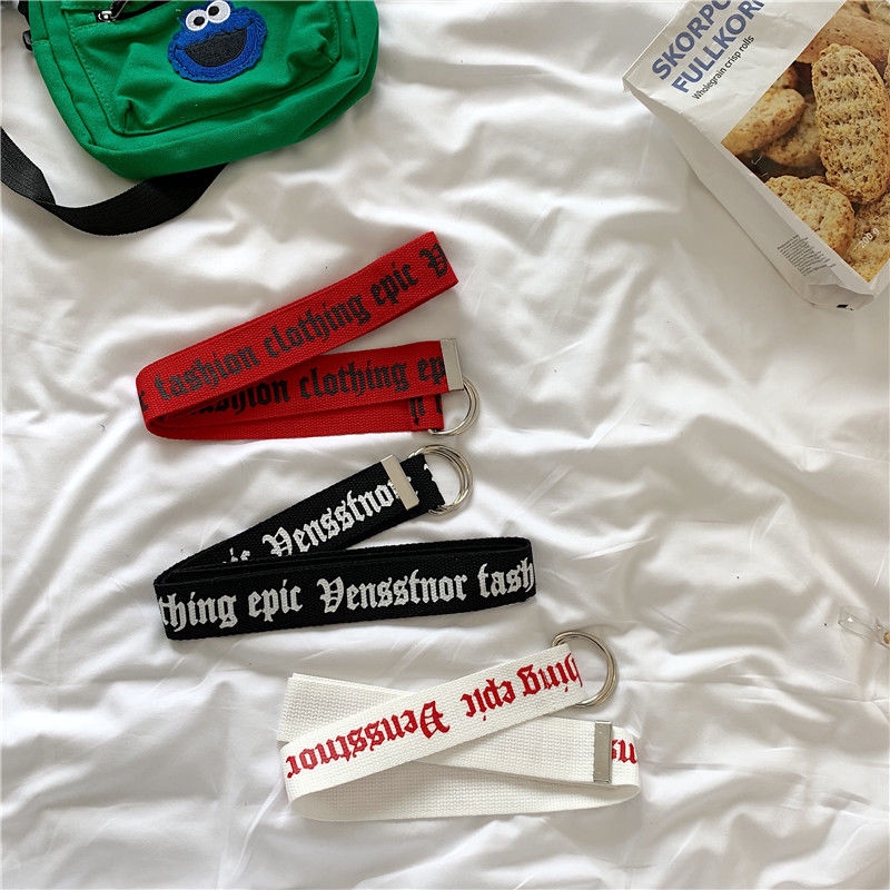 Thắt lưng vải canvas bản rộng phong cách harajuku thời trang cho nam nữ 22557