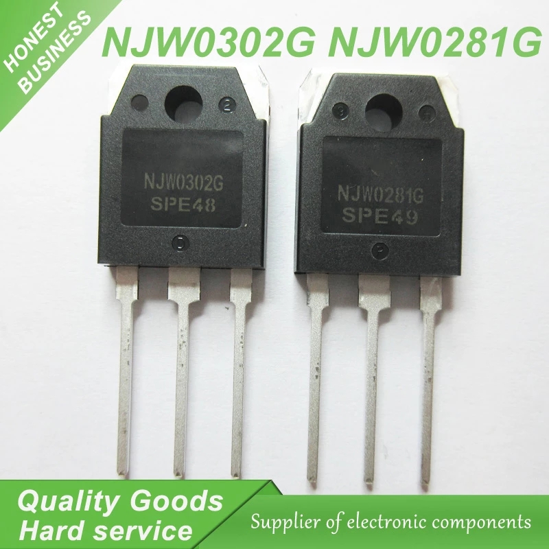 4 cái = 2 cặp (2 cái NJW0281G + 2 cái NJW0302G) NJW0281 NJW0302 bóng bán dẫn cao 100% nguyên bản mới