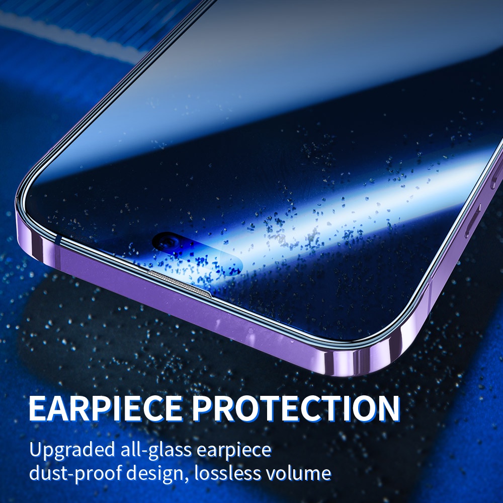 SmartDevil Kính cường lực HD chống bụi/ vân tay bảo vệ toàn màn hình thích hợp cho iPhone 14 Pro max 14 Promax 14 Plus