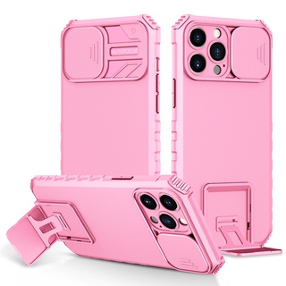 Ốp Điện Thoại Cứng Có Giá Đỡ Cửa Sổ Trượt Bảo Vệ Camera Cho IPhone 13 12 11 Pro Max XS X XR 7 8 Plus