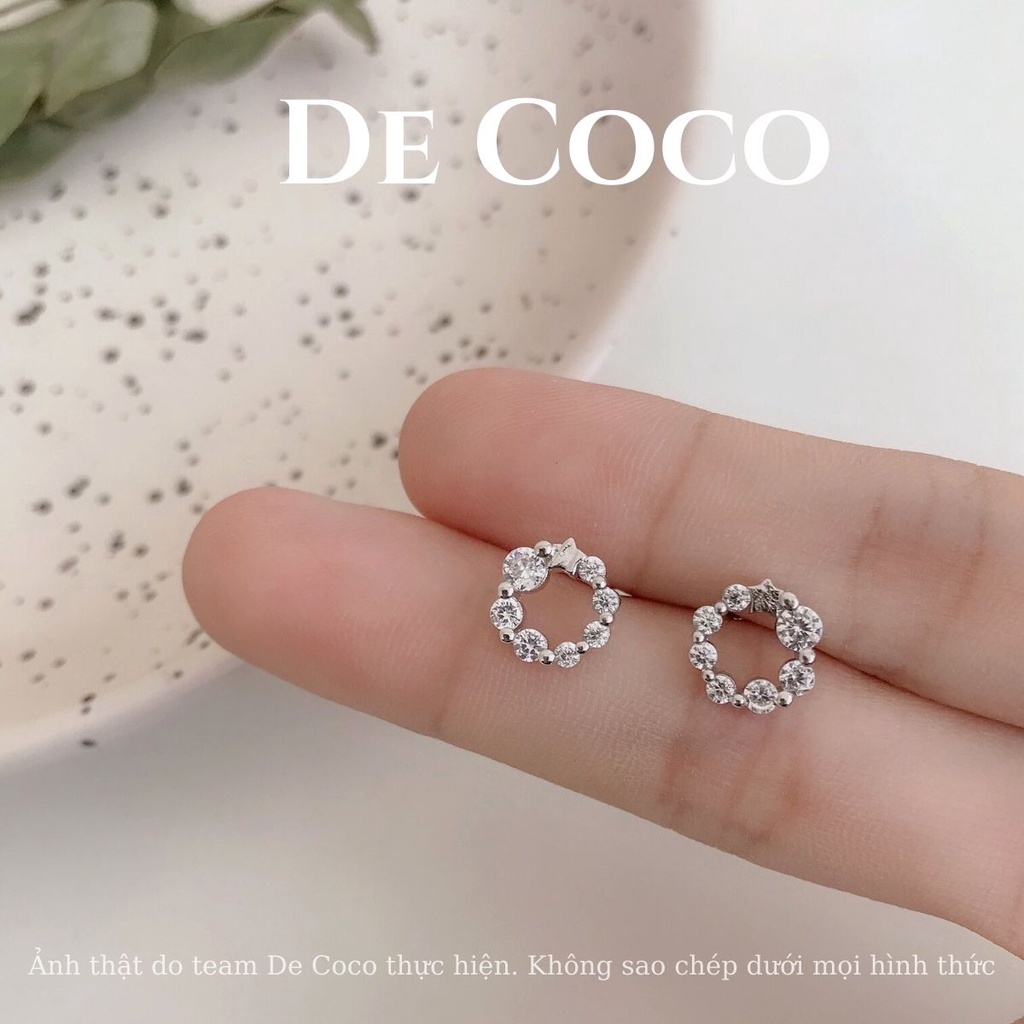 Khuyên tai nữ De Coco Fancy vòng tròn ngôi sao