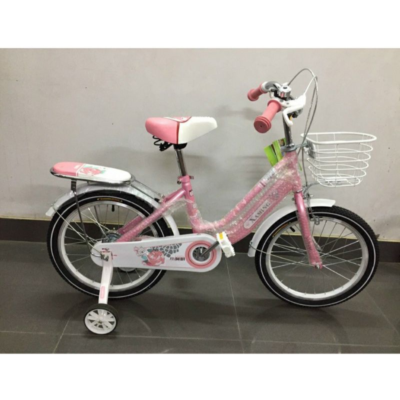 Xe đạp bé gái 2 khung xaming hồng 16, 18, 20 inch - ảnh sản phẩm 2