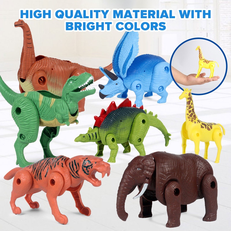 Đồ chơi lắp ghép khủng long ZHAN QI TOYS nhiều loài tùy chọn dạy học cho bé