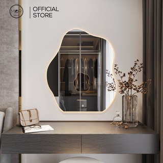 Gương Decor Hình Hạt Đậu Bàn Trang Điểm Cao Cấp MOR MIRROR Kích Thước 70x85cm Đầy Đủ Phụ Kiện 