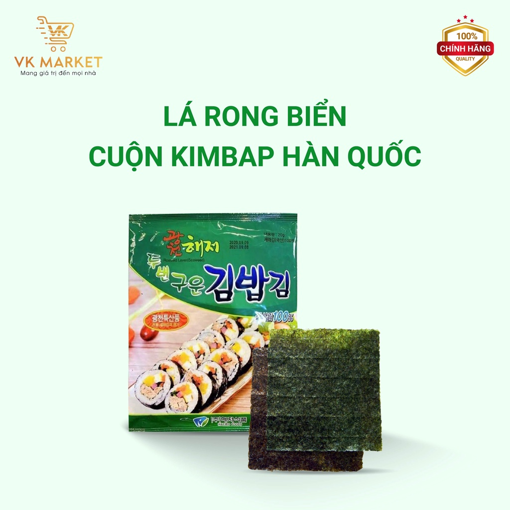 Lá rong biển cuộn Kimbap Hàn Quốc túi 20g