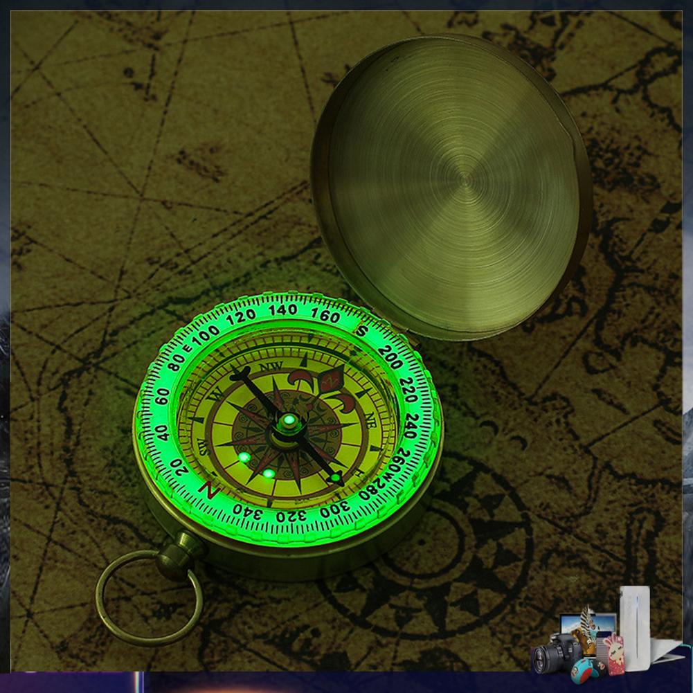 La bàn mini phát sáng chất liệu đồng cao cấp