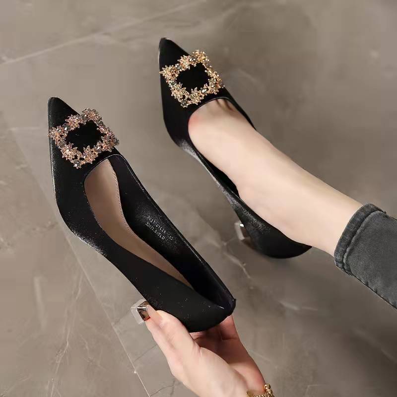 Giày Cao Gót Mũi Nhọn Thiết Kế Mới Thời Trang Dành Cho Mùa Xuân