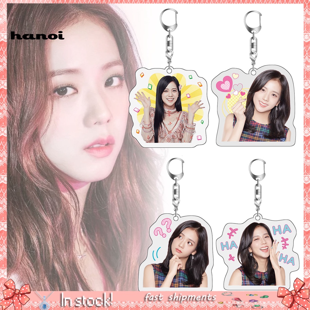 Móc Khóa Hình Blackpink Jisoo Hai Mặt Bằng Acrylic