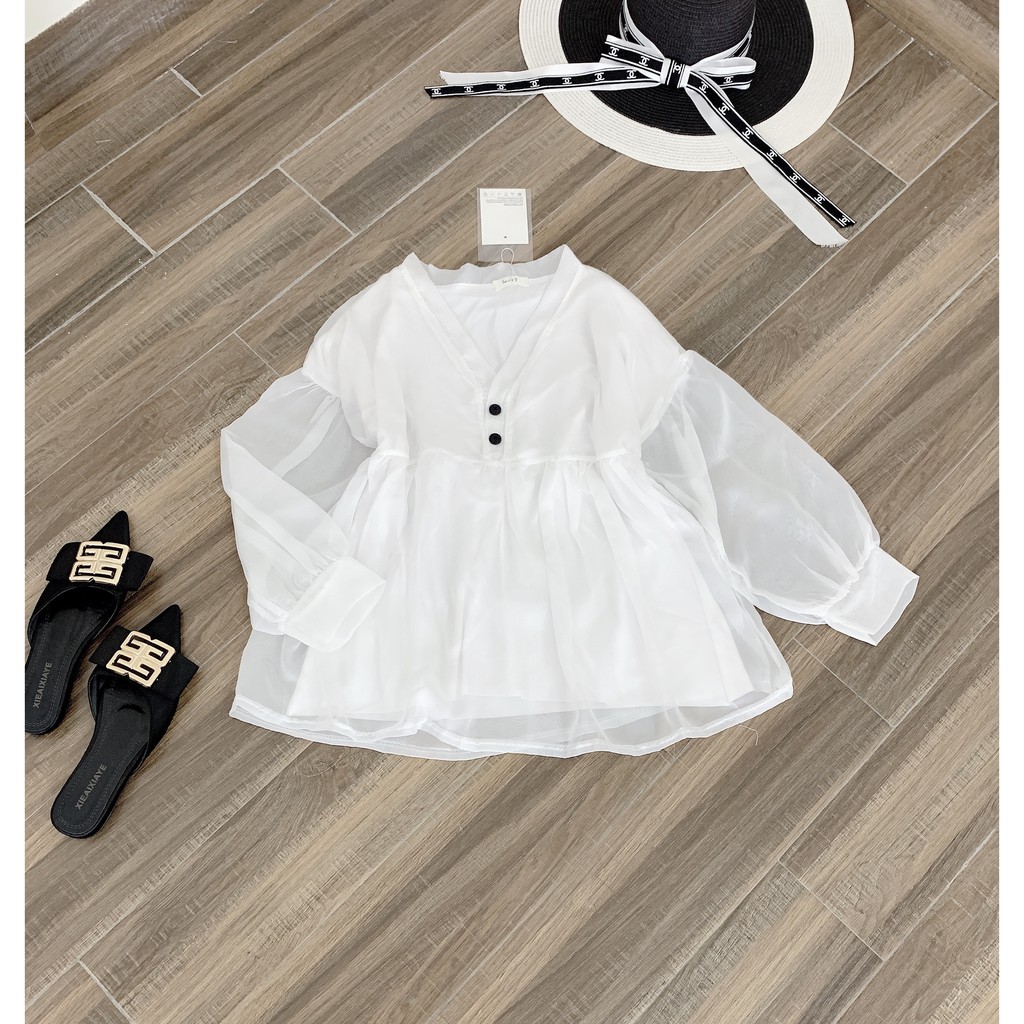Áo Babydoll 2 Lớp Cúc Tầng Xinh Xắn CD543