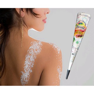 Mực vẽ henna màu trắng - bút vẽ henna màu trắng