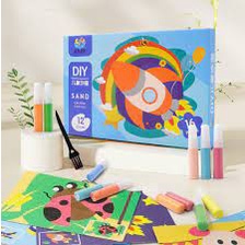 Bộ tô tranh cát có 12 màu và 16 tranh sinh động cho bé