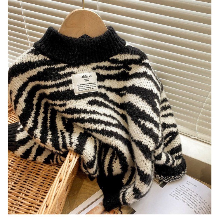 Áo sweater Dệt Kim Chất Liệu Dày Dặn Thời Trang Mùa Đông Cho Bé