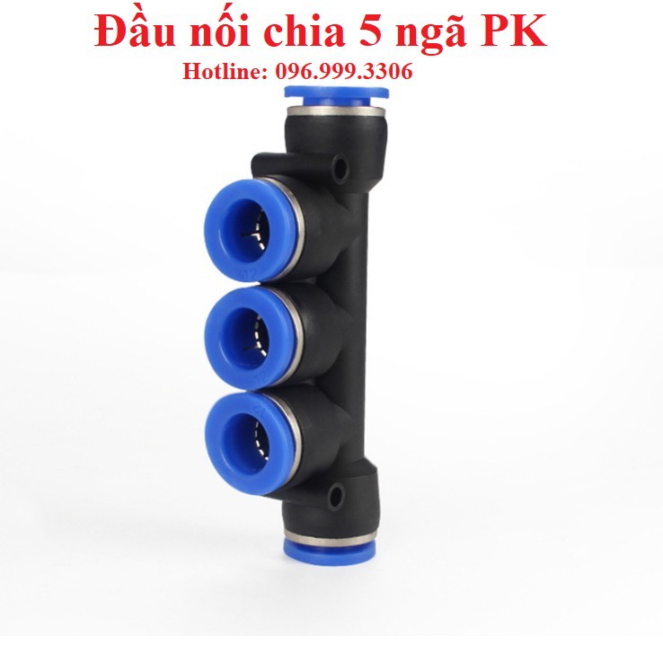 Đầu nối chia 5 ngã PK khí nén, phun sương chịu được áp suất cao đầy đủ kích cỡ giá sỉ