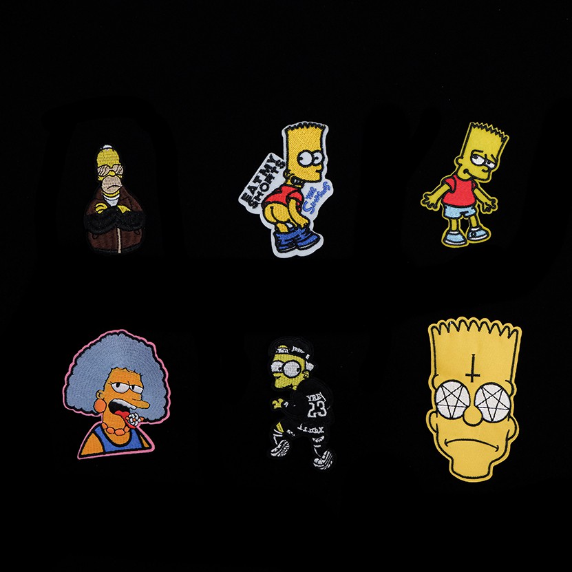 Sticker/ Patch vải ủi/là quần áo SIMPSON 91Sticker nhiều mẫu dùng ủi lên quần áo, mũ nón, phụ kiện