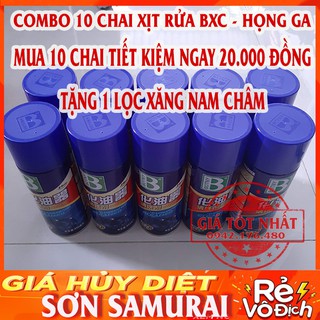 [TIẾT KIỆM 20K + QUÀ] COMBO 10 CHAI XỊT RỬA HỌNG GA - BÌNH XĂNG CON