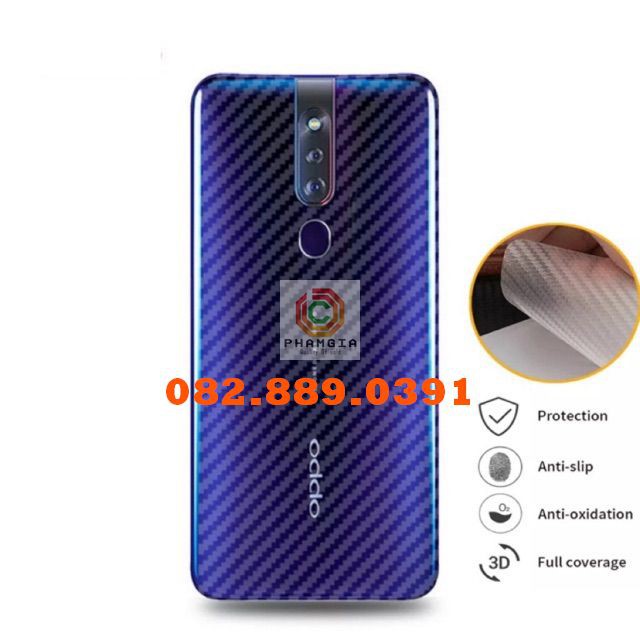 Miếng dán mặt lưng skin carbon Oppo F11/ F11 Pro