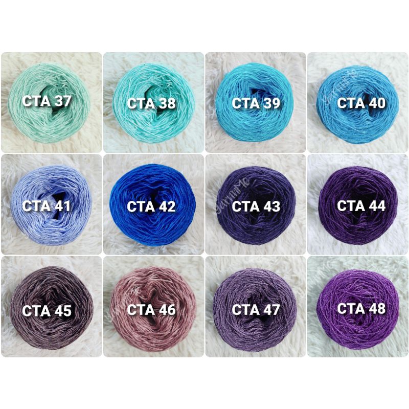 [1-32] Sợi Cotton Shine màu trơn se 0.8mm, đan móc áo mùa hè