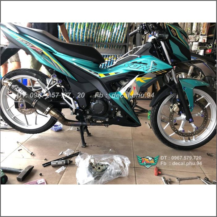 Tem Sonic Xanh ngọc Crom (V)