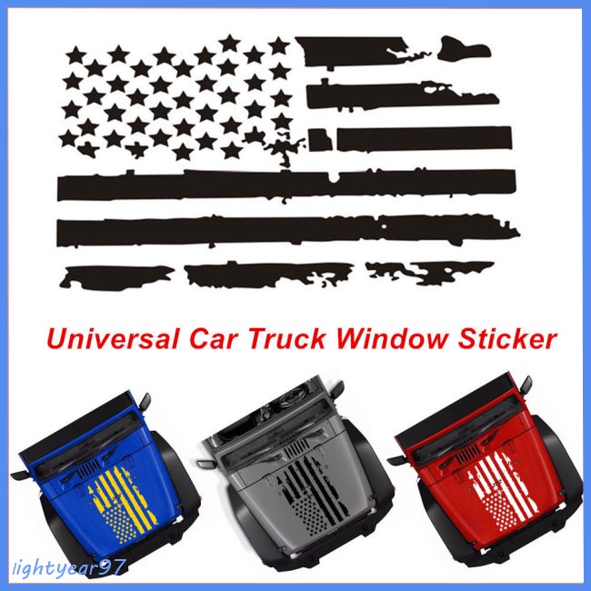 Miếng Dán Trang Trí Ngoại Thất Xe Hơi Hình Cờ Hoa Kỳ Bằng Chất Liệu Vinyl