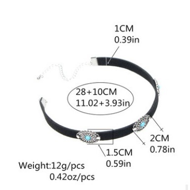 Vòng choker da Vintage cá tính cho nữ