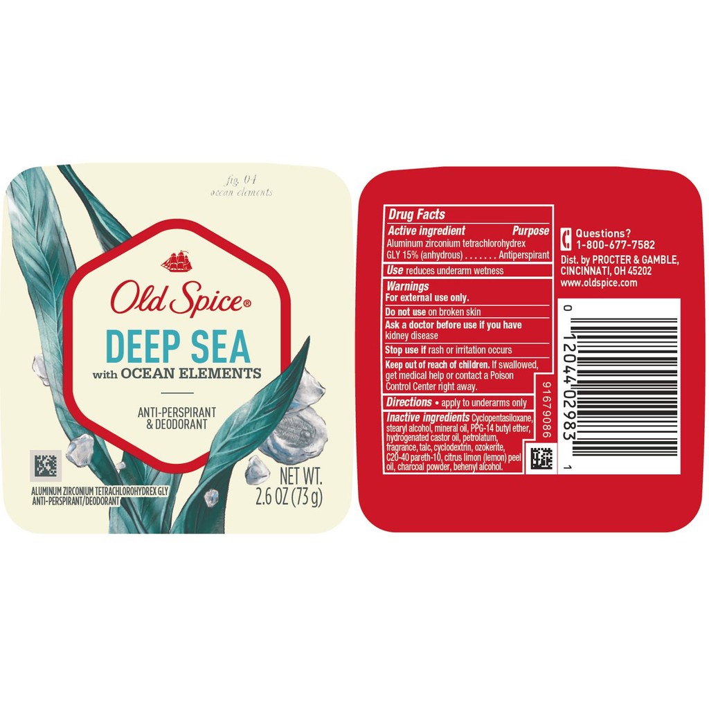 [HOT] Lăn Khử Mùi Old Spice Inspired By Nature Collection Deep Sea With Ocean Elements 73Gr (Sáp Trắng)