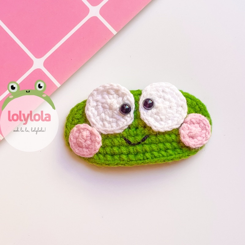 🐸 Kẹp tóc handmade bằng len hình Ếch xanh 🐸