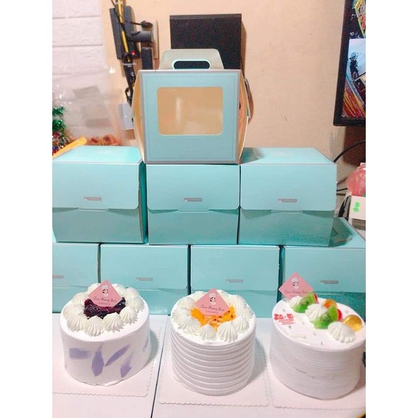 combo 10 hộp bánh mini 16*16*15cm kèm đế trắng | BigBuy360 - bigbuy360.vn