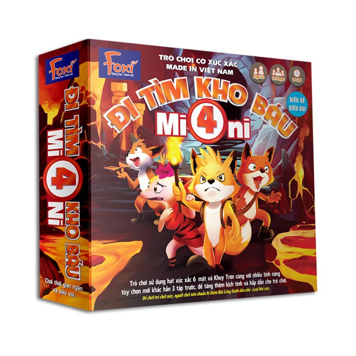 Board game-Đi tìm kho báu Mini 4 Foxi-trò chơi phát triển khả năng nhớ-logic-suy luận-phán đoán