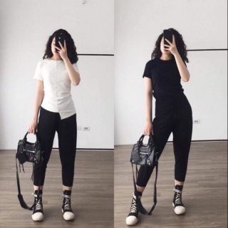 Áo vạt lệch nhún eo