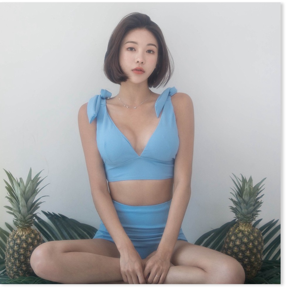 Chuyên xưởng giá sỉ áo tắm nữ kiểu mới hàn quốc xuất khẩu hàn quốc bikini cạp cao xẻ tà gợi cảm