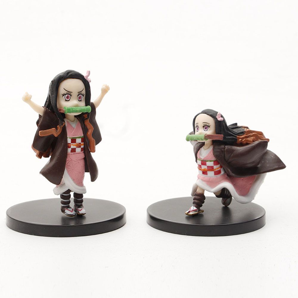 Set 5 Mô Hình Đồ Chơi Nhân Vật Hoạt Hình Demon Slayer Bằng Pvc Dễ Thương