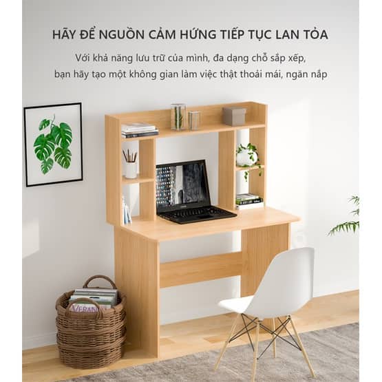 Bàn làm việc LYNH LYNH bàn máy tính kết hợp kệ sách lưu trữ hiện đại thông minh chính hãng- GP161B.03