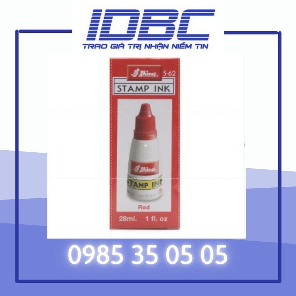 ( Bán Chạy ) Combo 2 lọ Mực dấu Shinny mực đỏ