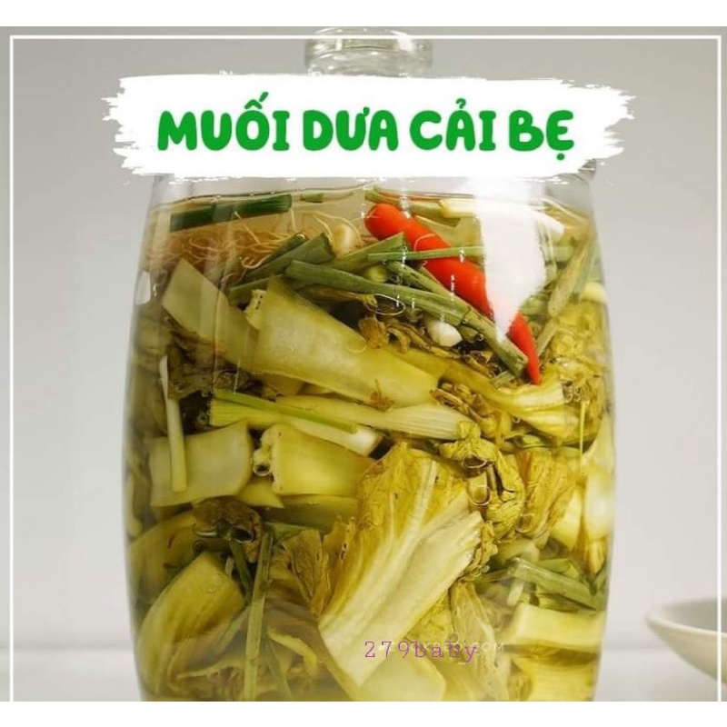 2kg cải muối chua  nhà làm đảm bảo sạch ,giòn ,thơm ngon.